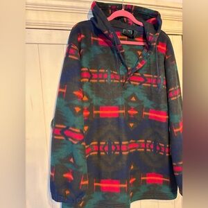 Vintage Santana Men's Multicolor Patterned Hoodie Shirt